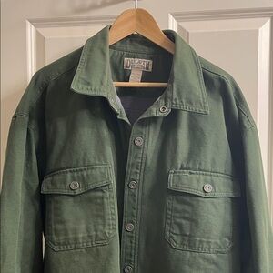 Duluth Trading Co Dark Green Lined Fire Hose Work Jacket